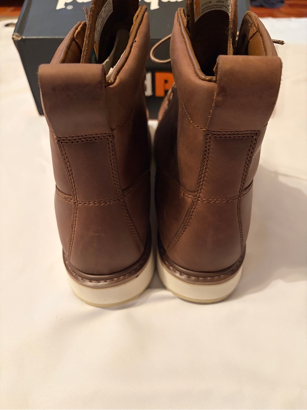 Timberland PRO Men's Chestnut Brown Leather Work Boots - Picture 3 of 7